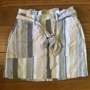 American Eagle Striped Linen Blend Skirt